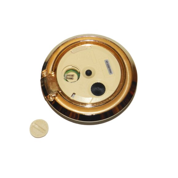 Seiko Alarm Travel Clock Champange Dial Gold Tone Round 76mm QQQ155G No Battery - Picture 2 of 13